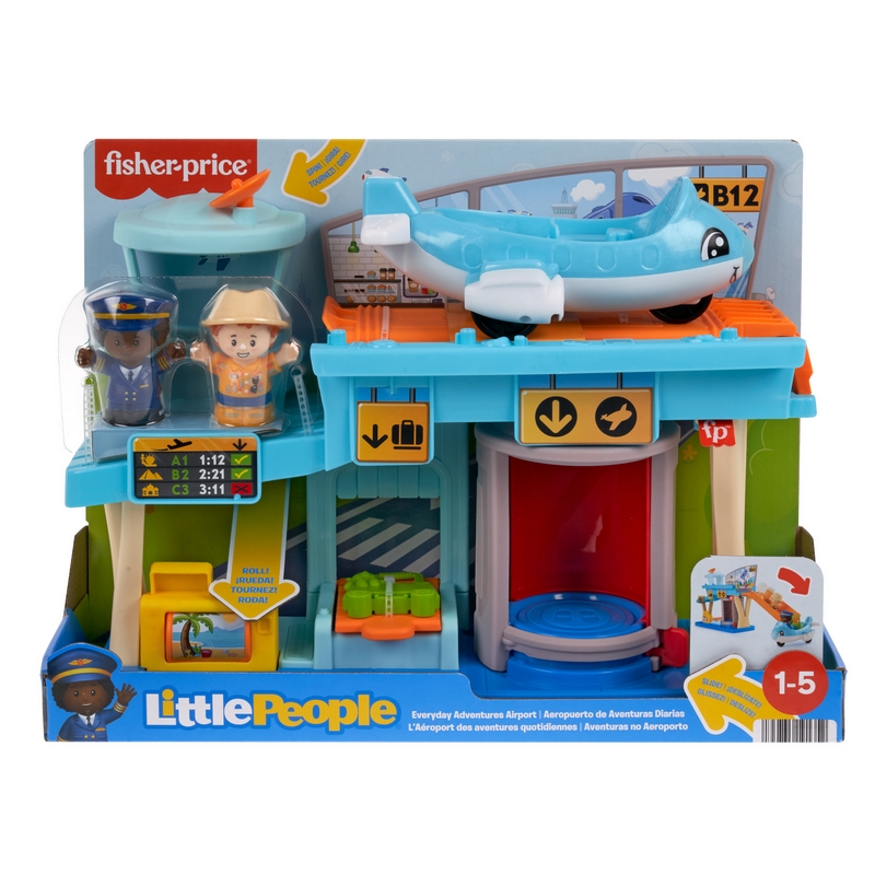 FISHER PRICE Sada LITTLE PEOPLE AIRPORT s letiskom a lietadlom